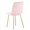 Stuhl LIBRA Samt Hellrosa/Holzfarbe Beine (10040171)