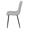 Stuhl LIBRA Stoff Hellgrau/Schwarze Beine (10040261)