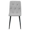 Stuhl LIBRA Stoff Hellgrau/Schwarze Beine (10040261)