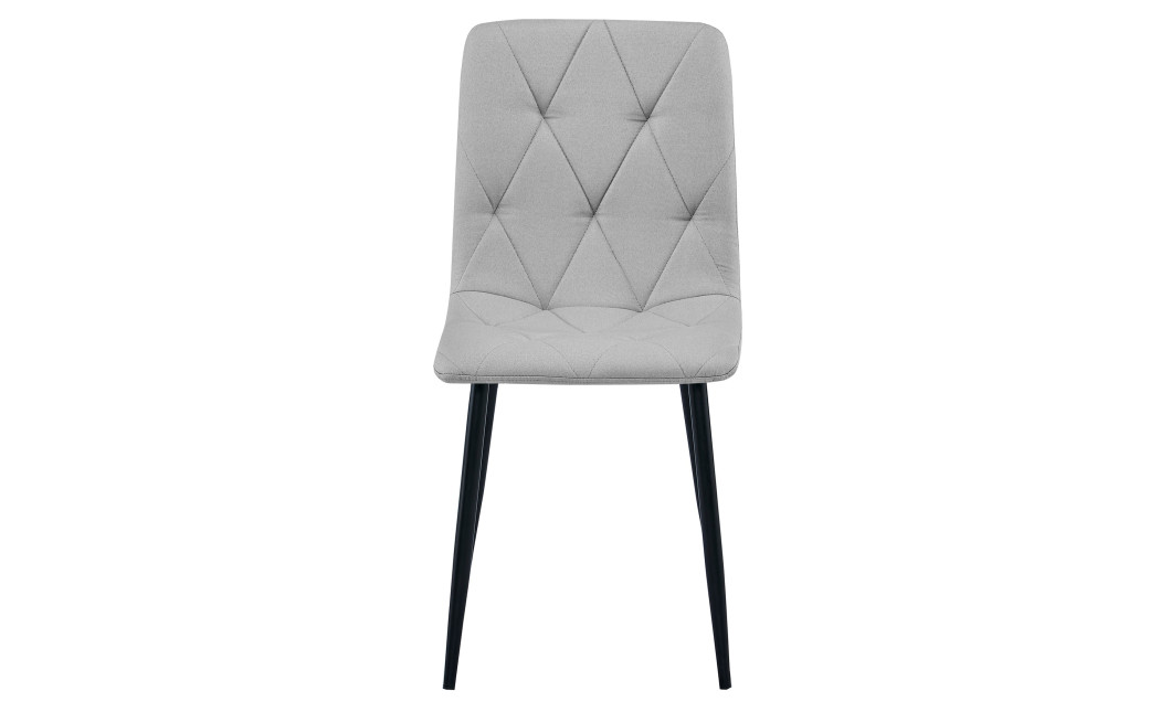 Stuhl LIBRA Stoff Hellgrau/Schwarze Beine (10040261)