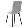 Stuhl LIBRA Stoff Hellgrau/Schwarze Beine (10040261)