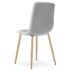 Stuhl LIBRA Stoff Hellgrau/Holzfarbe Beine (10040831)