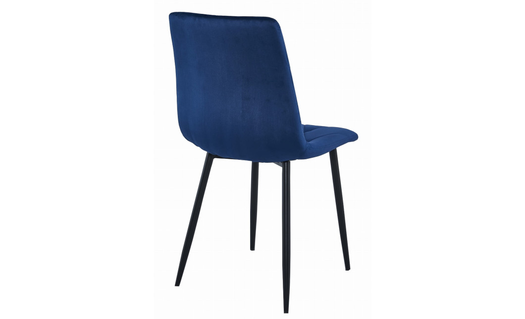Stuhl LIBRA Samt Dunkelblau/Schwarze Beine (10038371)