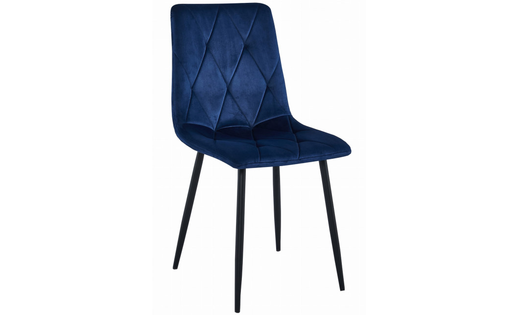 Stuhl LIBRA Samt Dunkelblau/Schwarze Beine (10038371)