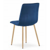 Stuhl LIBRA Samt Dunkelblau/Holzfarbe Beine (10039251)
