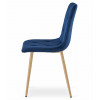 Stuhl LIBRA Samt Dunkelblau/Holzfarbe Beine (10039251)