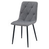Stuhl LIBRA Stoff Dunkelgrau/Schwarze Beine (10040251)