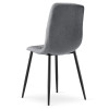 Stuhl LIBRA Stoff Dunkelgrau/Schwarze Beine (10040251)