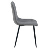 Stuhl LIBRA Stoff Dunkelgrau/Schwarze Beine (10040251)