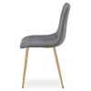 Stuhl LIBRA Stoff Dunkelgrau/Holzfarbe Beine (10040821)