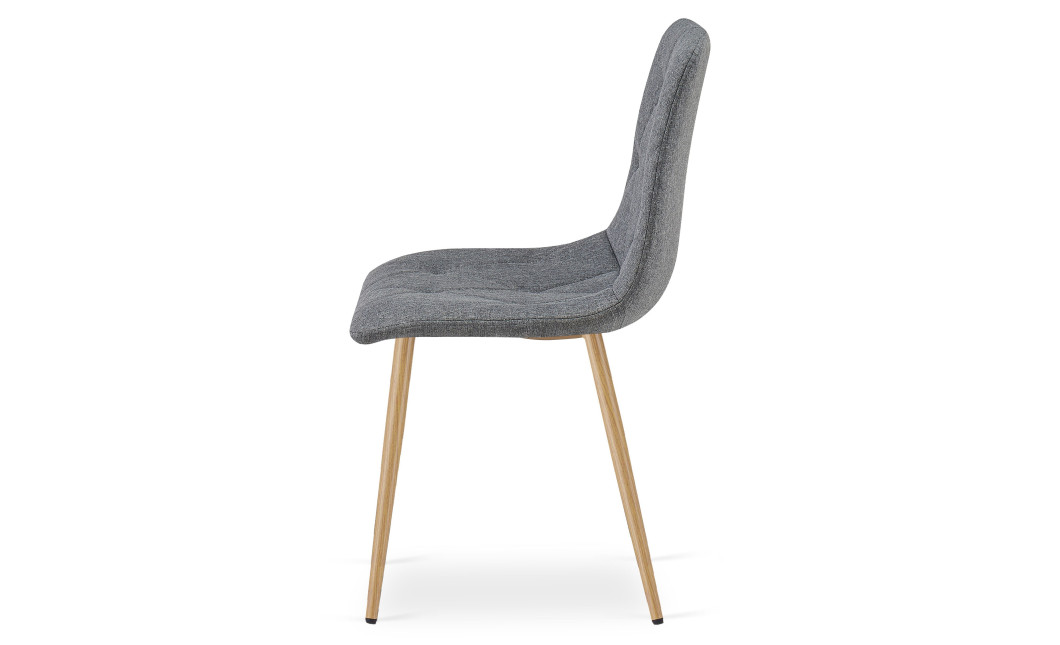 Stuhl LIBRA Stoff Dunkelgrau/Holzfarbe Beine (10040821)