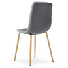 Stuhl LIBRA Stoff Dunkelgrau/Holzfarbe Beine (10040821)