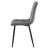 Stuhl LIBRA Samt Dunkelgrau/Schwarz (10038331)
