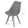 Stuhl MARK – transparent / schwarze Beine