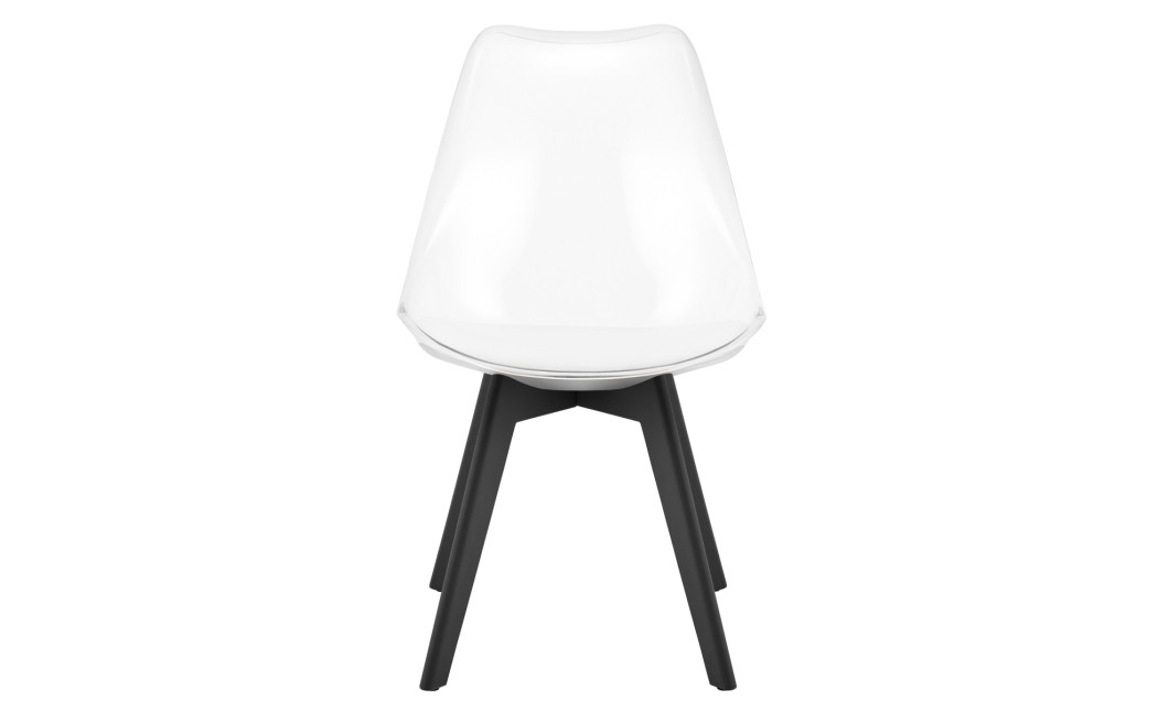 Stuhl MARK – transparent / schwarze Beine