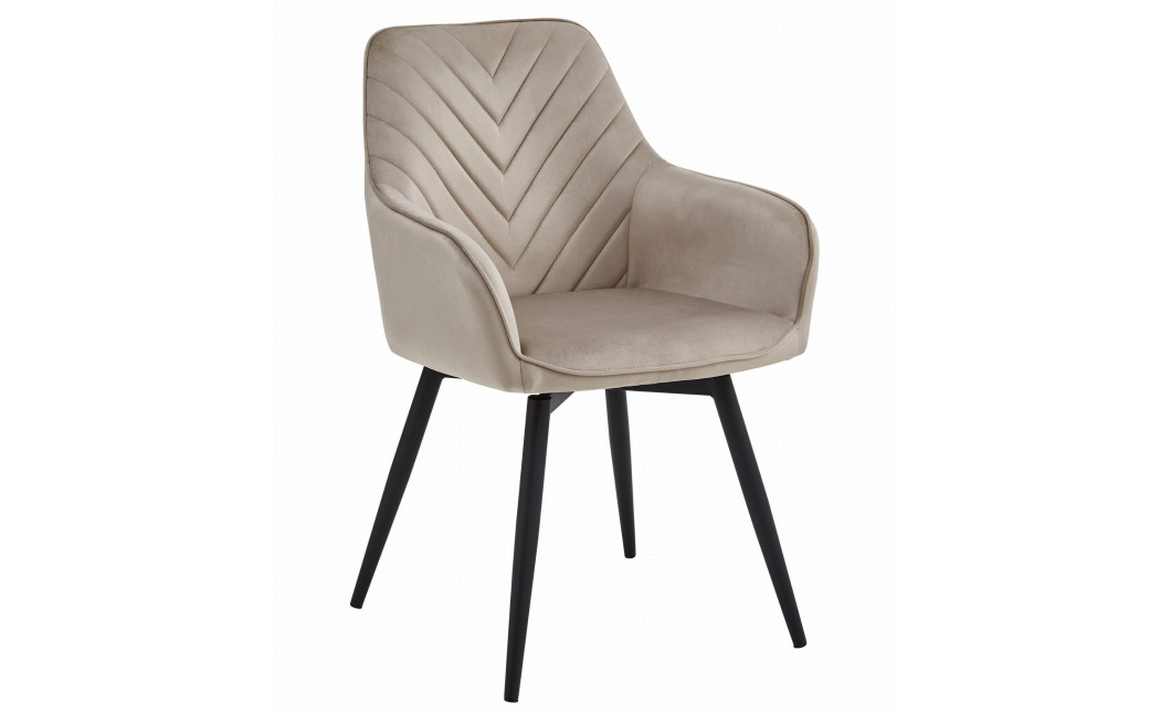 Stuhl NANA360 Samt Dunkelbeige/Schwarz (10039661)