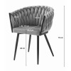 Stuhl ORION Samt Dunkelrosa/Schwarz (10039011)