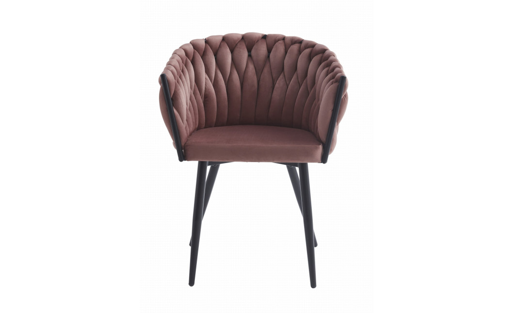 Stuhl ORION Samt Dunkelrosa/Schwarz (10039011)