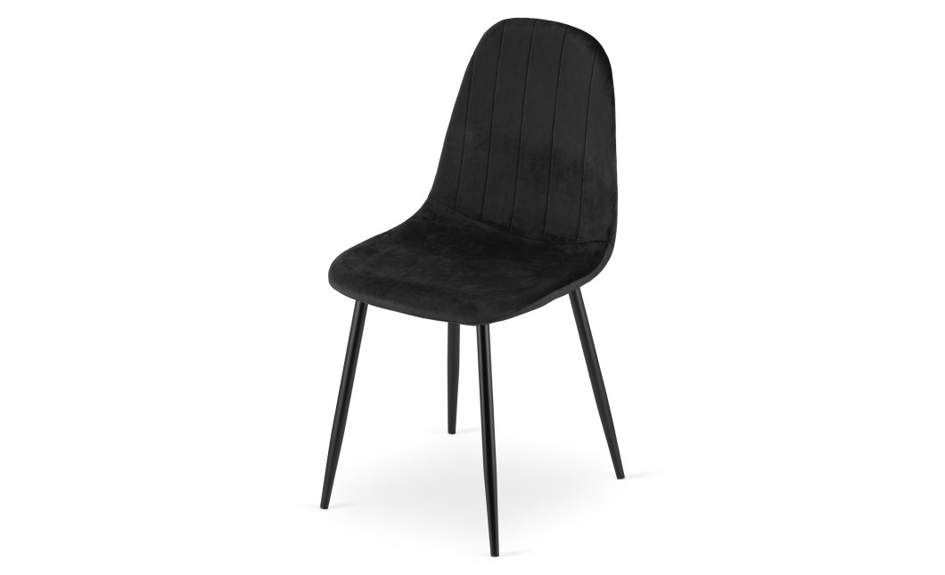 Stuhl PADVA Samt Schwarz/Schwarz (10043131)