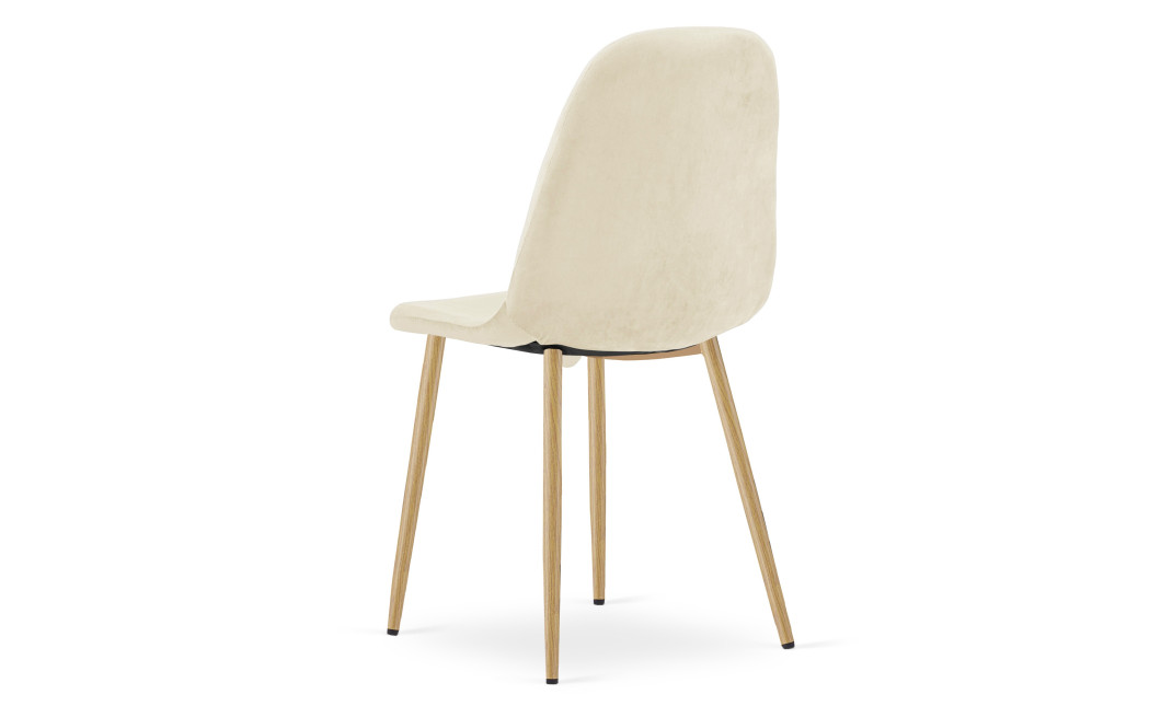 Stuhl PADVA Samt Hellbeige/Eiche (10043221)