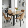 Stuhl SPLIT – brauner Samt / schwarze Beine