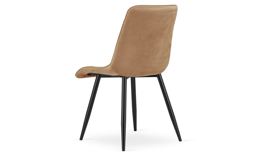 Stuhl SPLIT – brauner Samt / schwarze Beine