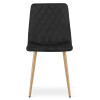 Stuhl TURIN Samt Schwarz/Holzfarbe (10040301)