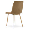 Stuhl TURIN Samt Braun/Holzfarbe (10040341)