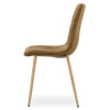 Stuhl TURIN Samt Braun/Holzfarbe (10040341)