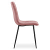 Stuhl TURIN Samt Rosa/Schwarze Beine (10040451)