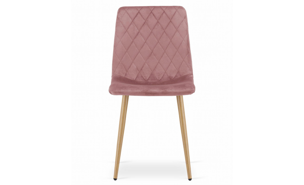 Stuhl TURIN Samt Rosa/Holzfarbe (10037861)