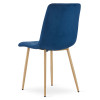 Stuhl TURIN Samt Dunkelblau/Holzfarbe (10040321)