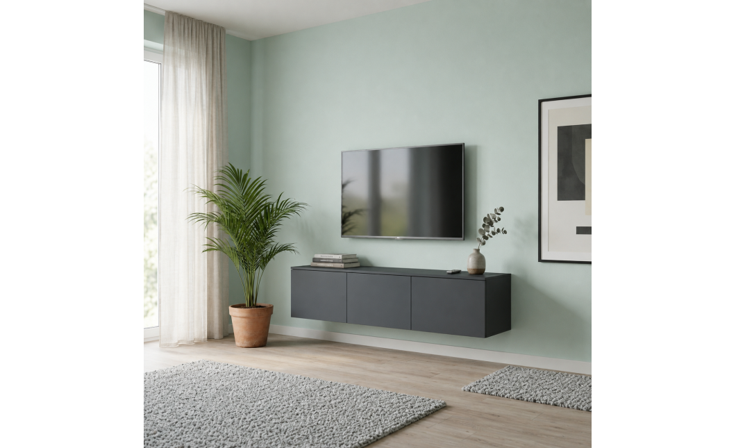TV-Board Doros Levia Anthrazit 3 Türen 130х35х33 (41516289)
