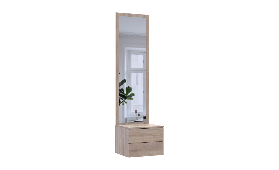 Flurschrank Doros Sola mit Spiegel Sonoma Eiche 45x40x168,6 (44900345)