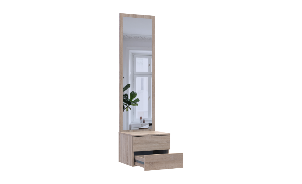 Flurschrank Doros Sola mit Spiegel Sonoma Eiche 45x40x168,6 (44900345)