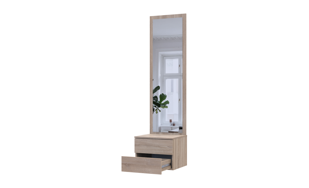 Flurschrank Doros Sola mit Spiegel Sonoma Eiche 45x40x168,6 (44900345)
