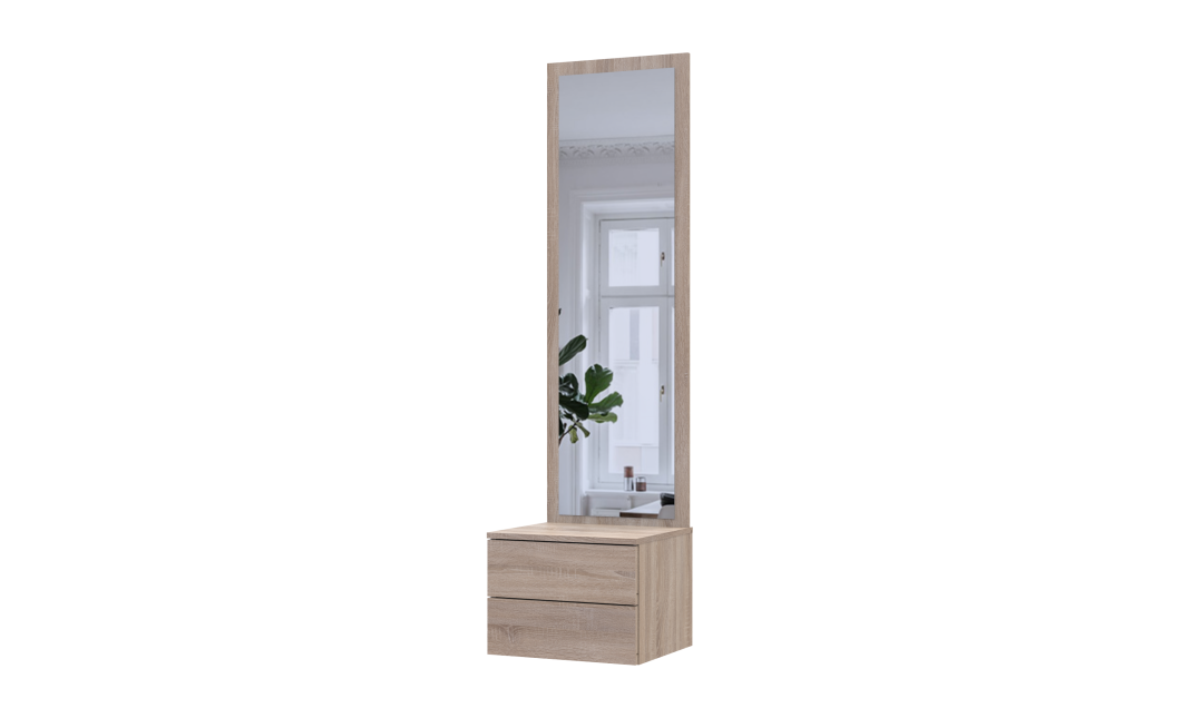Flurschrank Doros Sola mit Spiegel Sonoma Eiche 45x40x168,6 (44900345)