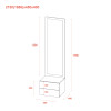 Flurschrank Doros Sola Cannolo / Kaschmir mit Spiegel 45x40x168,6 (44900371)