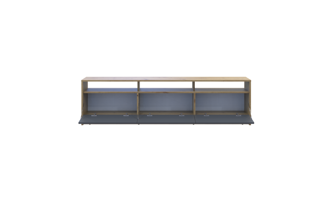 TV-Board Doros U3 Artisan Eiche / Graphitgrau 180x33x43 (41516202)