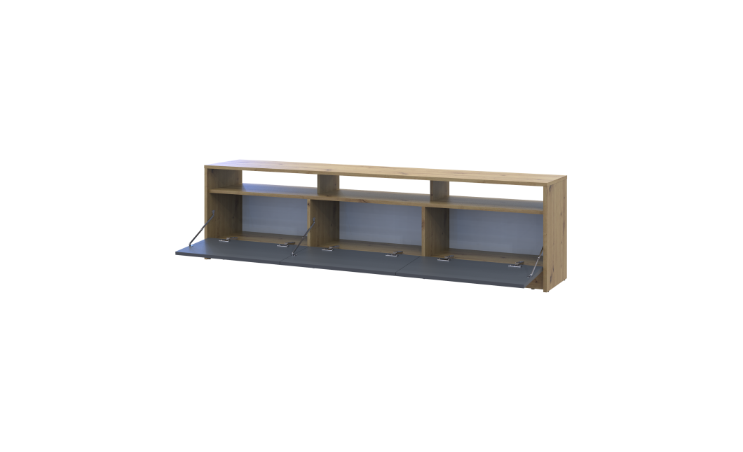 TV-Board Doros U3 Artisan Eiche / Graphitgrau 180x33x43 (41516202)
