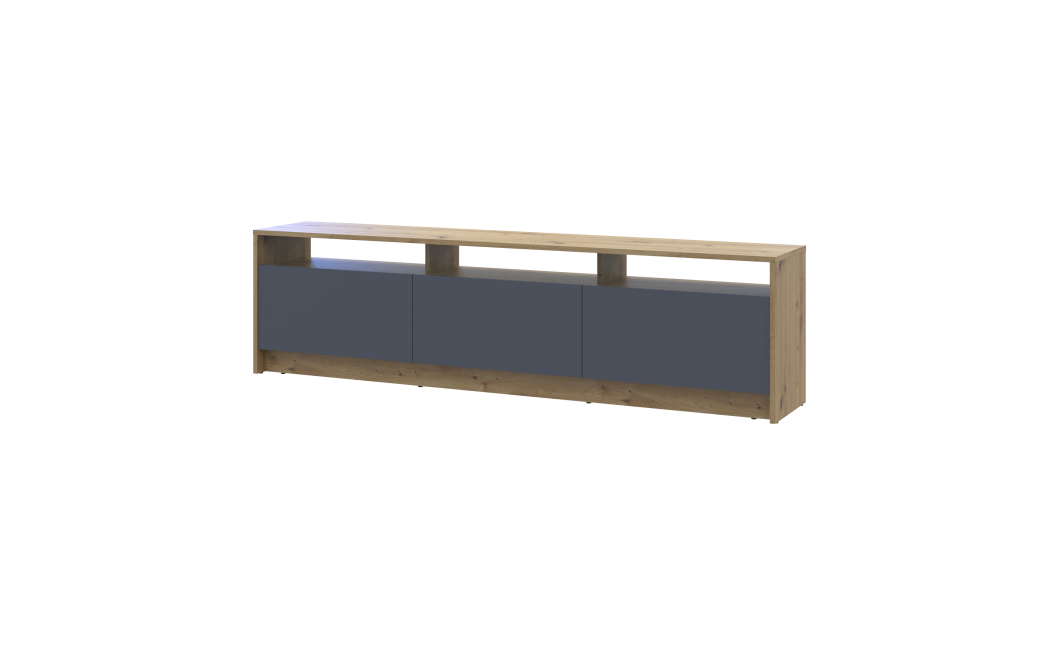 TV-Board Doros U3 Artisan Eiche / Graphitgrau 180x33x43 (41516202)
