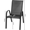 Gartenmöbel-Set ISLAND + SOFIA: runder Tisch 90 cm und 4 Stühle, schwarz (10070012)