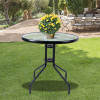 Gartenmöbel-Set ISLAND + SOFIA: runder Tisch 90 cm und 4 Stühle, braun (10070010)