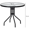 Gartenmöbel-Set ISLAND + SOFIA: runder Tisch 90 cm und 4 Stühle, braun (10070010)