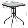 Gartenmöbel-Set ISLAND + SOFIA: quadratischer Tisch 60 cm und 2 Stühle, dunkelgrau (10070020)