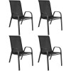 Gartenmöbel-Set ISLAND + SOFIA: quadratischer Tisch 70 cm und 4 Stühle, schwarz (10070018)